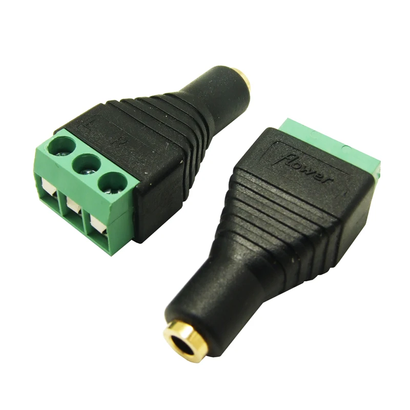 Адаптер 3,5 мм стерео гнезда на 3-контактный винтовой терминал для подключения аудио разъема 3 полюса, 10 штук, бесплатная доставка.