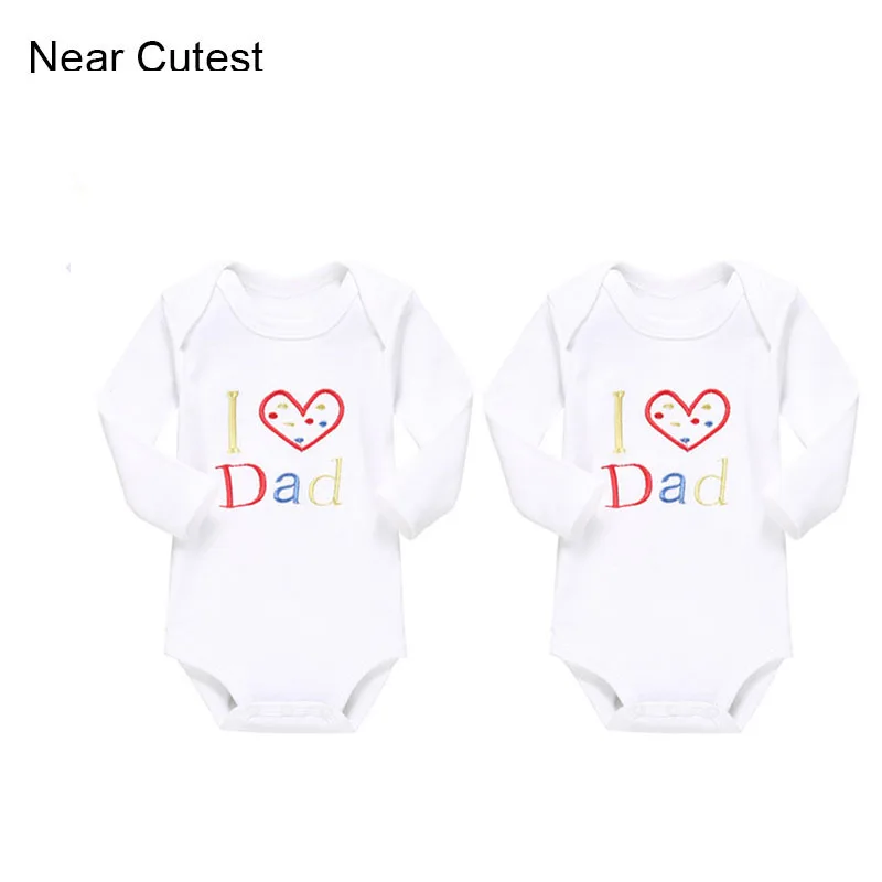 Рядом Симпатичные 2 шт./лот с длинным рукавом Детские ползунки зимняя одежда для