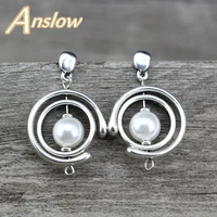 anslow fashion jewelry charms bijoux romantic trendy design women lady round earrings for female vintage accessories low0069e