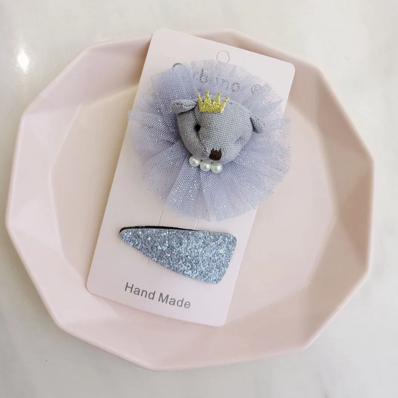 

2pcs Baby Girls Cartoon Hairpins Sequins Hairgrips For Kids Children Cute Headwear Barrettes Infants Gifts Bear Hair Accessories
