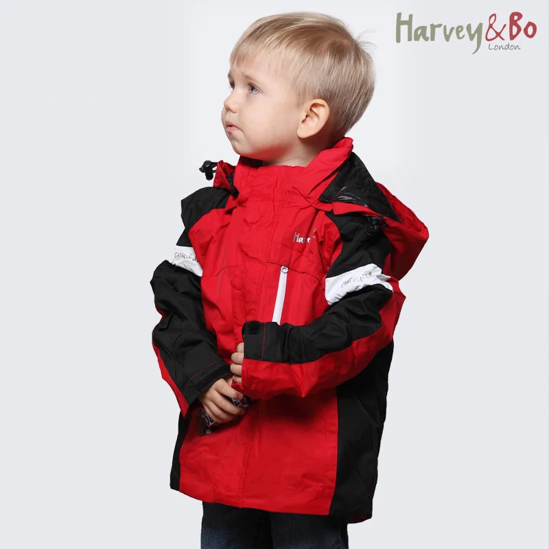 Детская ветрозащитная куртка на хлопковой подкладке с капюшоном|jacket straight|outwear