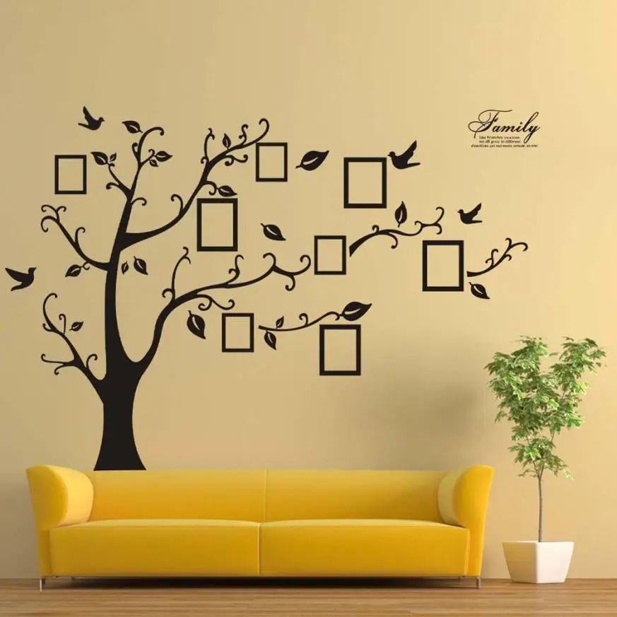 Домашний Декор 3D DIY фото дерево ПВХ наклейки на стену клейкая Наклейка s роспись