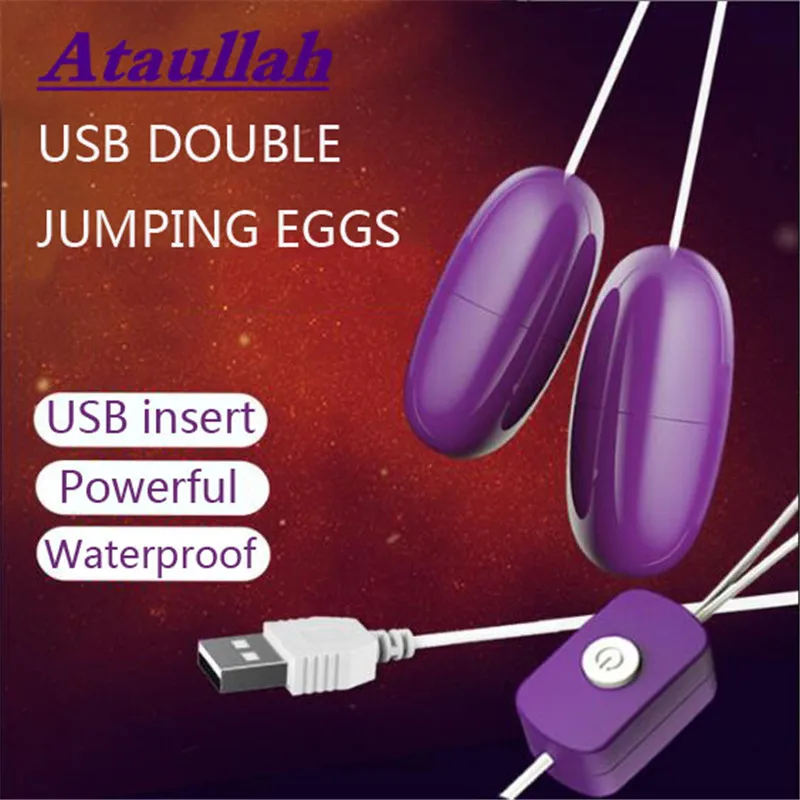 Вибратор Ataullah с двумя прыжками USB мини пуля секс игрушка для женщин вагинальный
