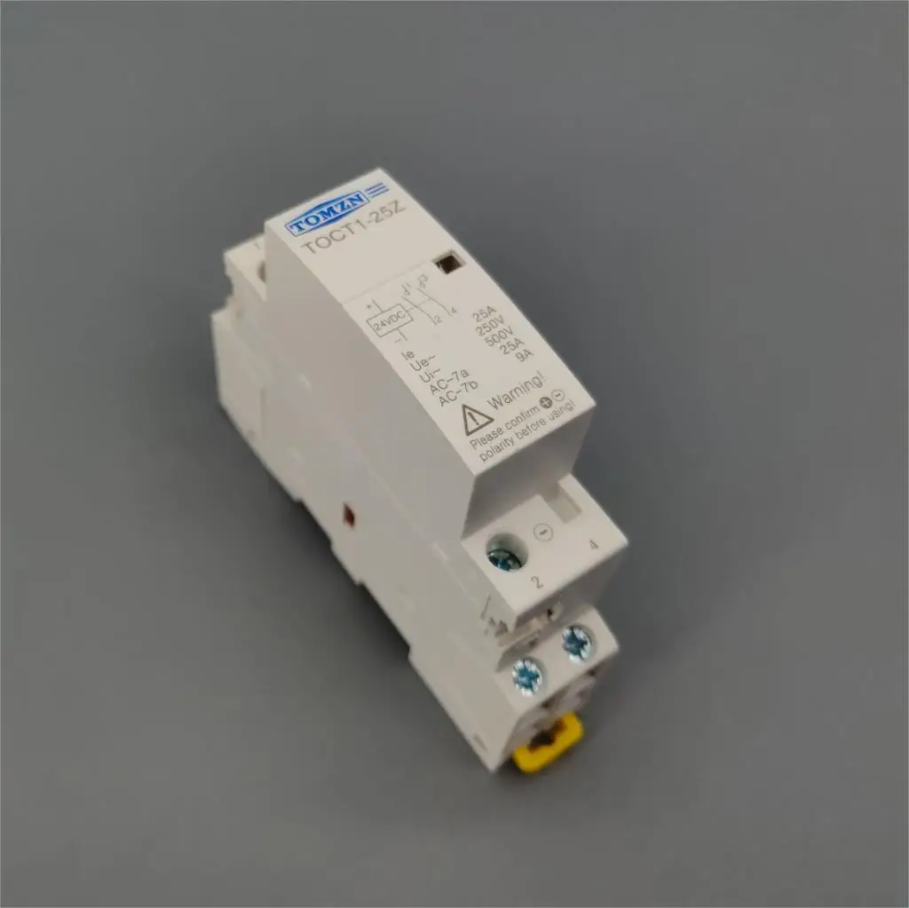 TOCT1 2P 25A DC 12V 24V Катушка 220V/230V 50/60HZ Din рейка бытовой ac модульный контактор