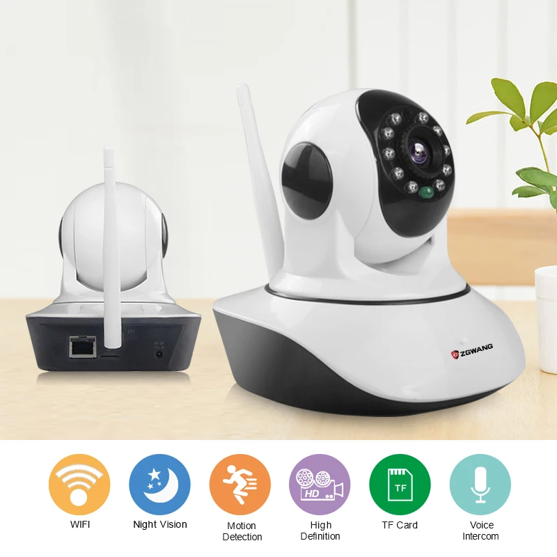 ZGWANG 1080P камера видеонаблюдения IP HD WIFI инфракрасная безопасности с датчиком