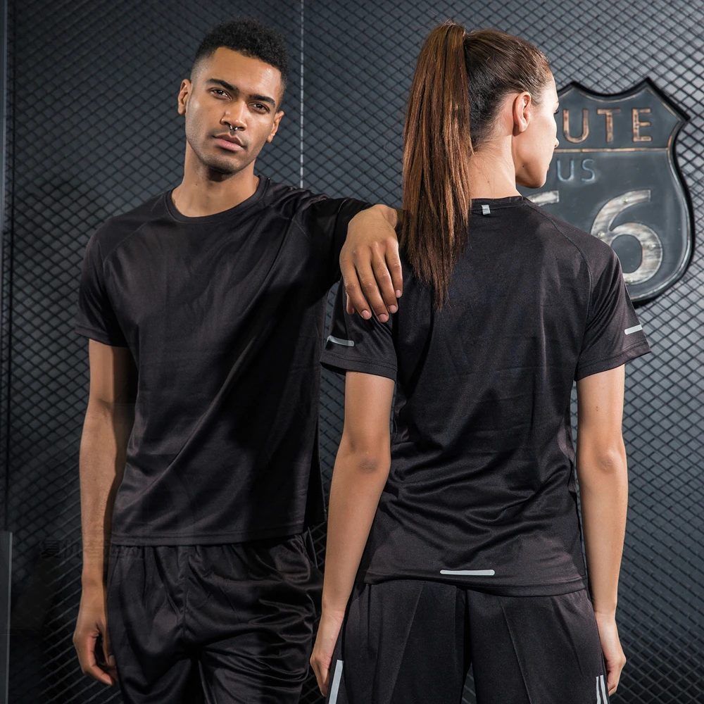 Новые быстросохнущие футболки для спортзала йоги колготки мужчин и женщин