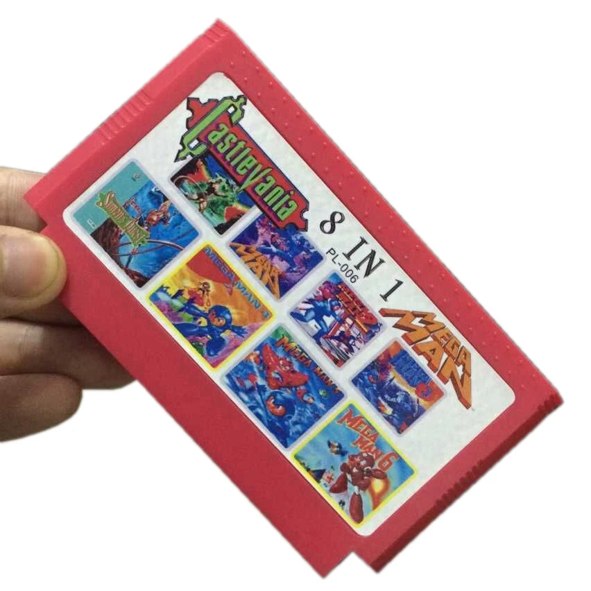 Игровой картридж Super Deal 8 в 1 с Megaman 1/2/3/4/5/6 + Castlevania 1/2 битная игровая карта Прямая