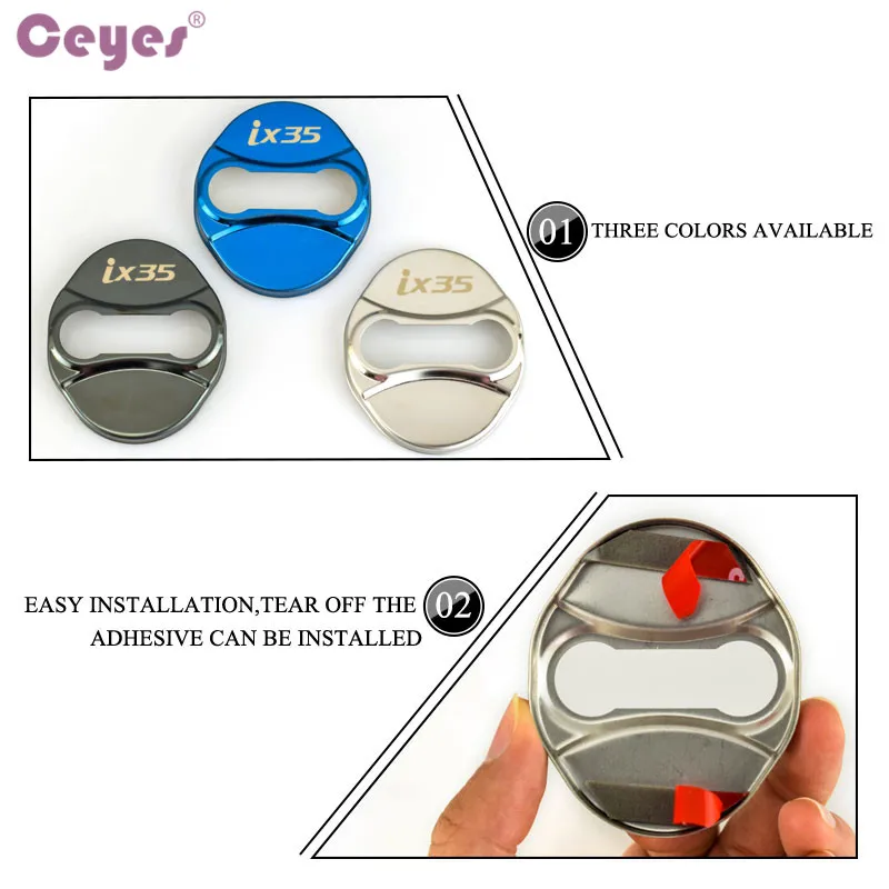 Ceyes Car Styling Protective Cover Case For Hyundai Ix35 Tucson Auto Emblems Badge Stickers Accessories Car-Styling 4pcs/lot | Автомобили