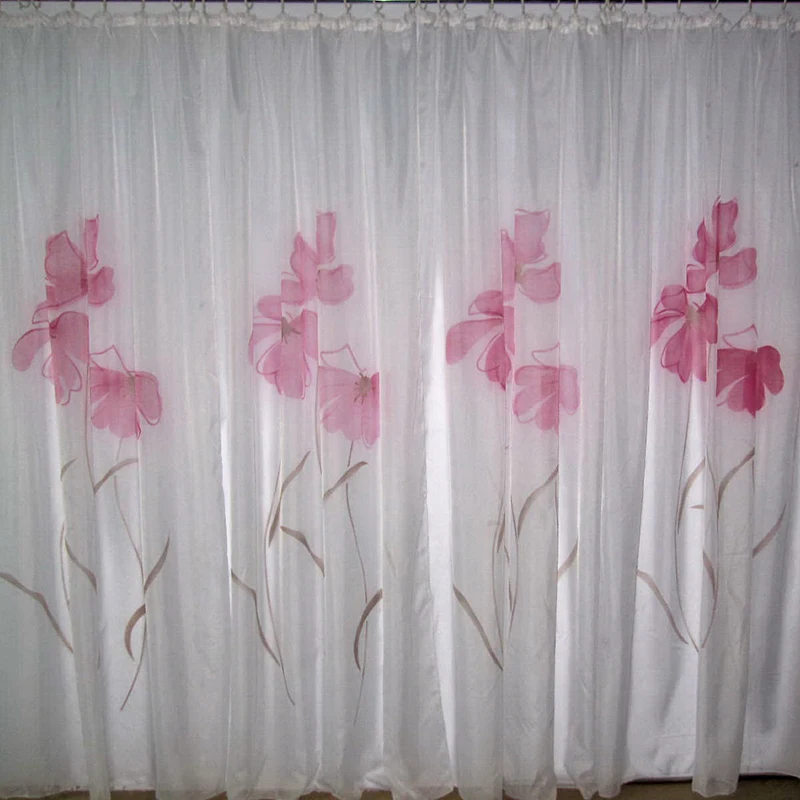 Шторы для оконных стен фотошторы с цветочным принтом тюль спальни балкона
