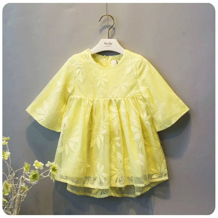 

Girl 2016 Korean Children's Garment Children Lace Embroidery Short Sleeve Princess Girl Baby A Jacket