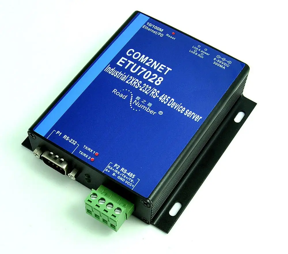 Промышленный POE Серийный Сервер устройств RS232 RS485 к Ethernet TCP конвертер