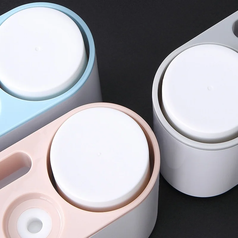 

Creative New Wall Hanging Free Punching Bathroom Bathroom Four Wash Set Automatic Double Bite Toothpaste Five Toothbrush Holder