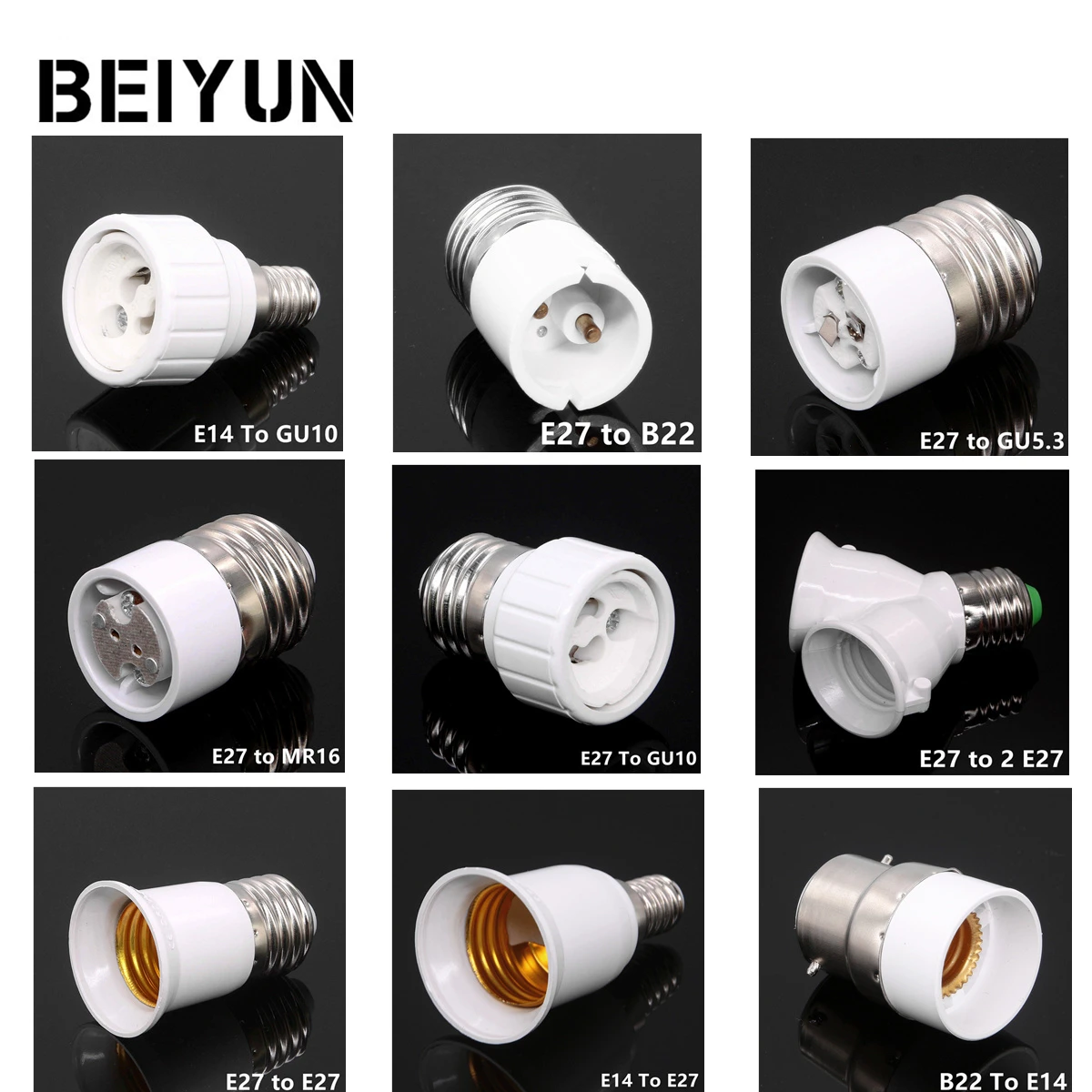 Светодиодная лампа E27 в E14 B22 GU10 конвертер для RGB LED лампы адаптер конверсионный