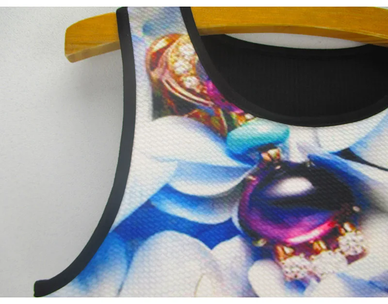 Кроп Топ женский с 3D принтом в американском и Европейском стиле лето 2016|crop tank|3d print