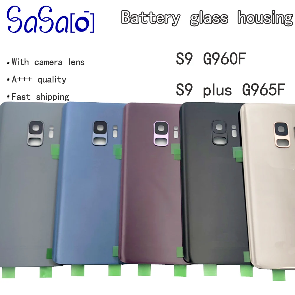10 шт. Замена для Samsung Galaxy S9 G960F + Plus задняя крышка батарейного отсека стеклянный