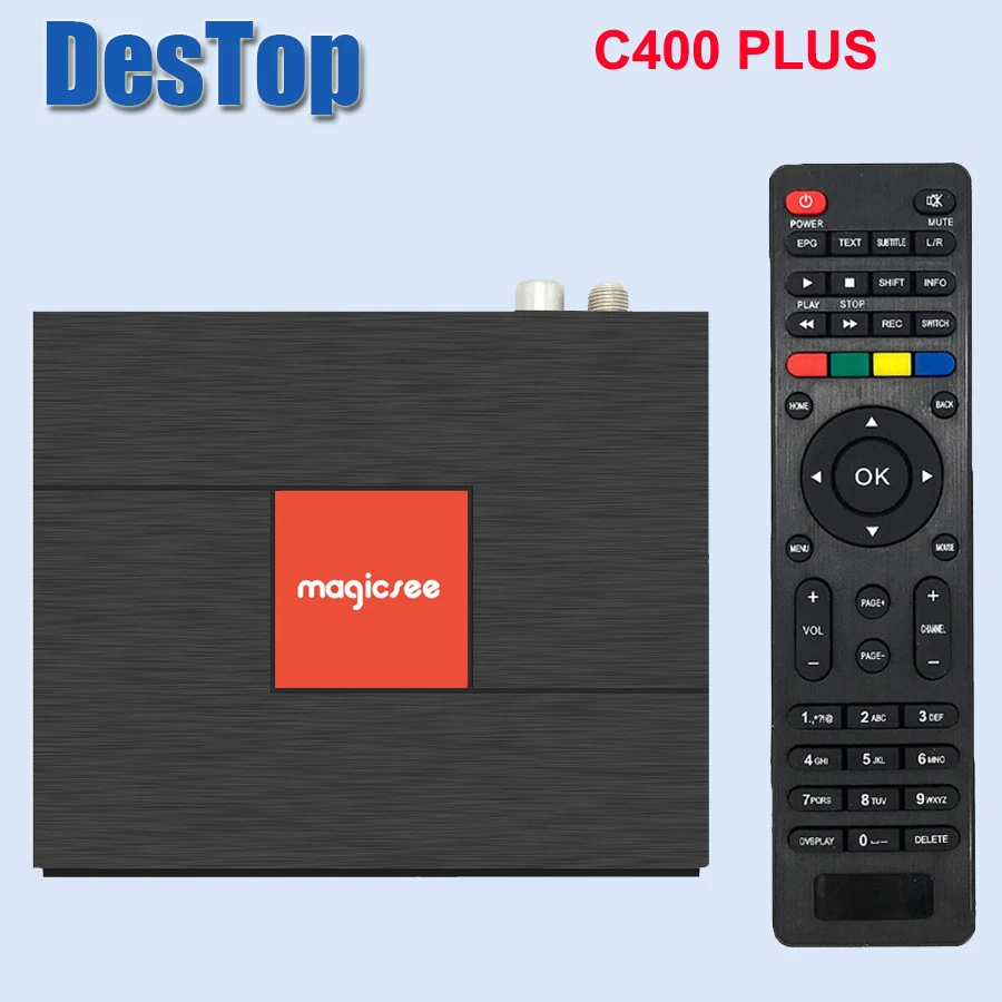 Magicsee C400 Plus Amlogic S912 Восьмиядерный ТВ приставка 3+ 32 ГБ Android 4K Смарт ТВ приставка DVB-S2 DVB-T2 кабель двойной WiFi смарт медиаплеер