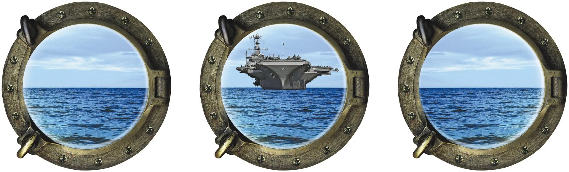 3d-эффект наклейка на стену океан настенная Круглый Настенная комната домашний