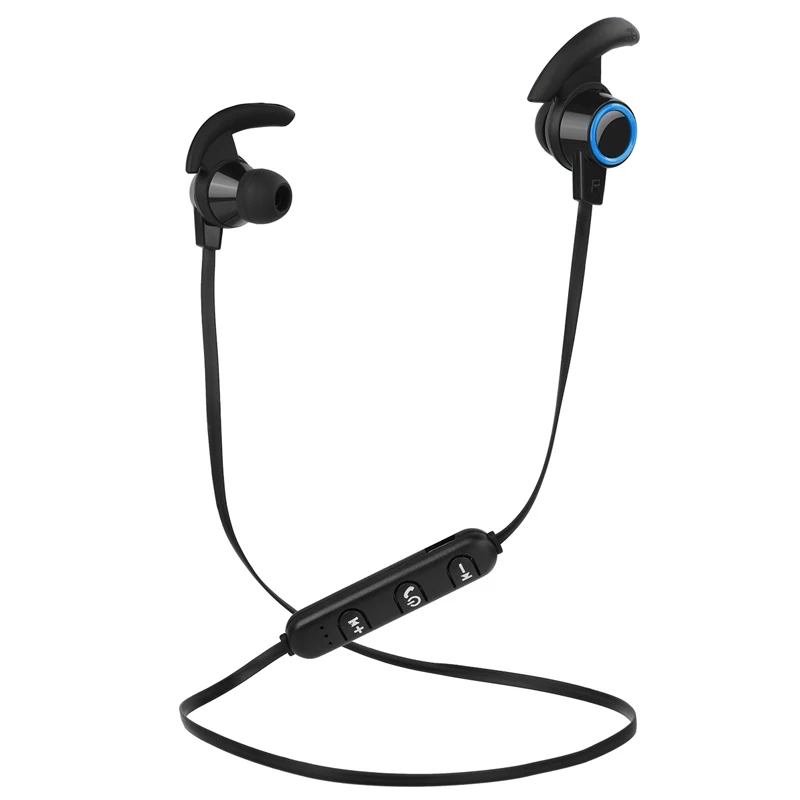black blue Bluetooth спортивные наушники, гарнитура, водонепроницаемый 4,2 Магнитный микрофон для iPhone X XS Max 6 8 samsung S8 S9 huwai p20 - Цвет: black blue