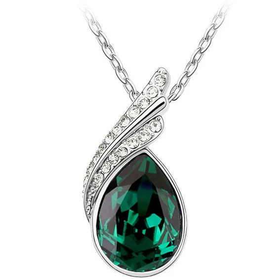 Ожерелье с подвеской в виде бутона цветком и кристаллами|necklace jewelry|jewelry free