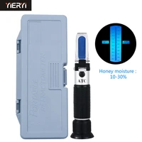 new hand held calibration with atc refractometer honey moisture meter 10 30 moisture honey refractometer plastic housing