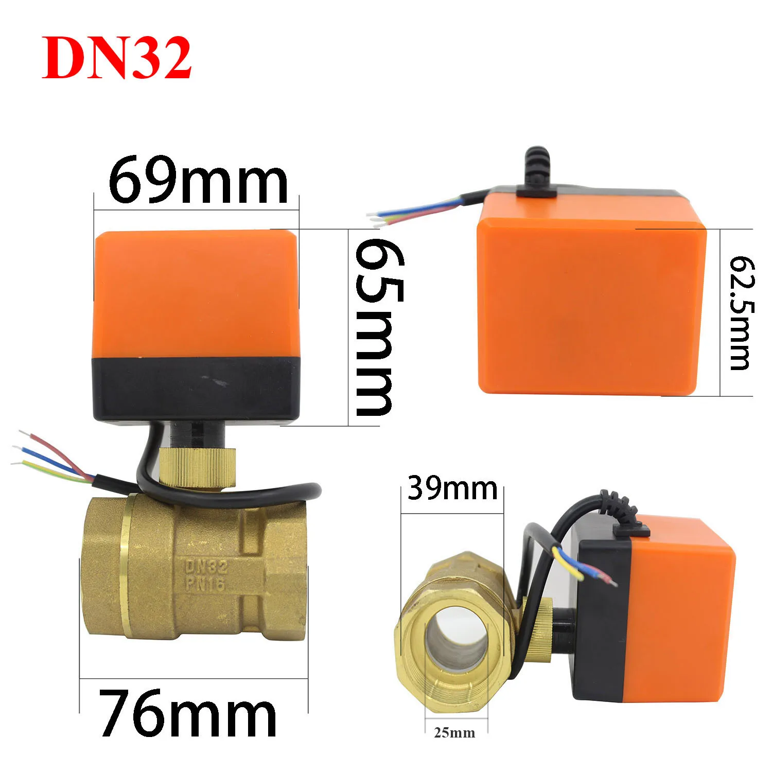 AC220V/24 V DC12V/24 V 2 ходовой латунный клапан моторизованный шаровой клапан электрический привод DN15 DN20 DN25 DN32 DN40