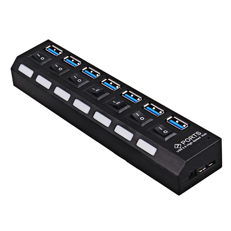 Высокоскоростной концентратор USB 3 0 7 портов 5 Гбит/с usb-концентратор разветвитель