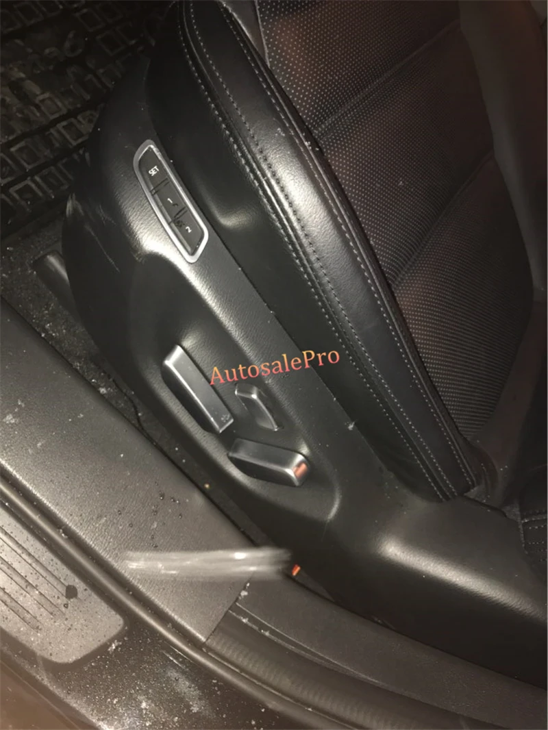 Накладка для кнопки регулировки сиденья автомобиля матовая хромированная с