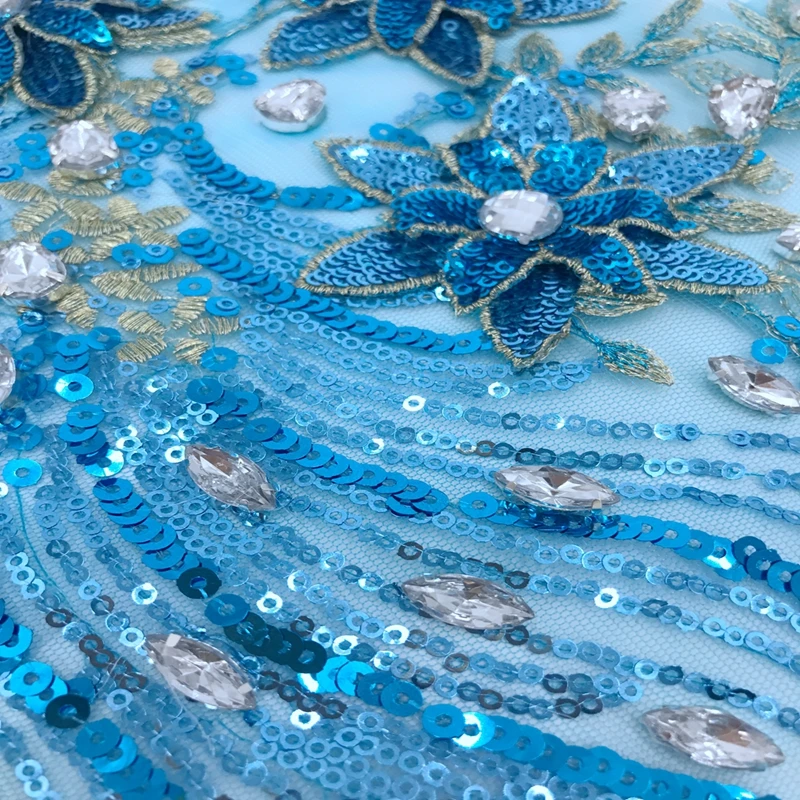 handmade Hot drilling Rhinestone BEADED lace embroidery patch applique wedding dress bordados DIY Performance clothing | Дом и сад