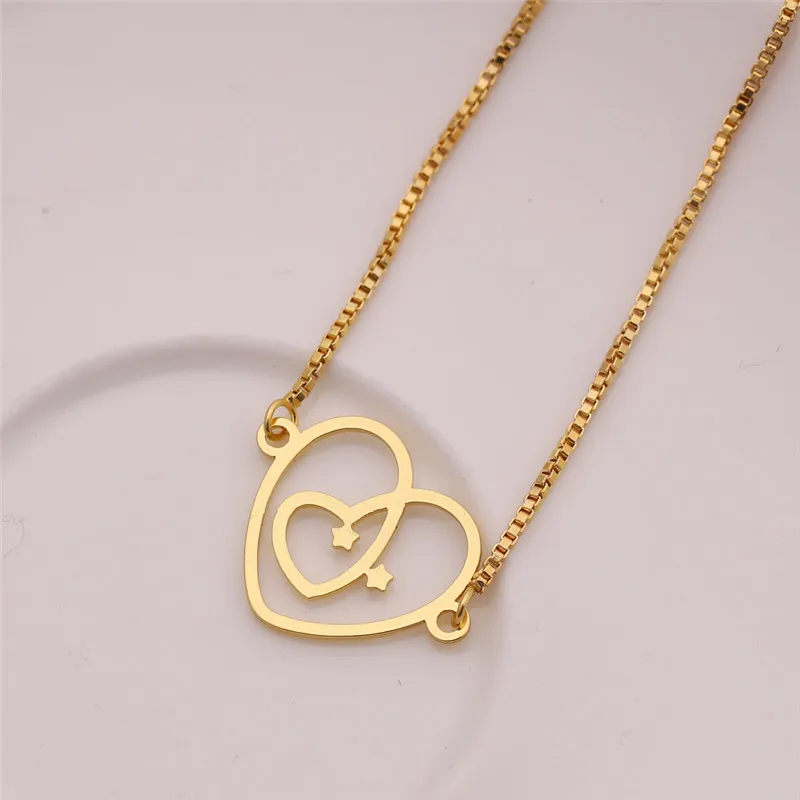 2019 модный Регулируемый циркониевый браслет для женщин Золотое сердце в коробке