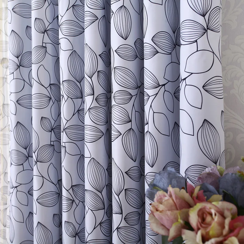 MYRU новые корейские свежие черные затемненные шторы с цветами двухсторонние