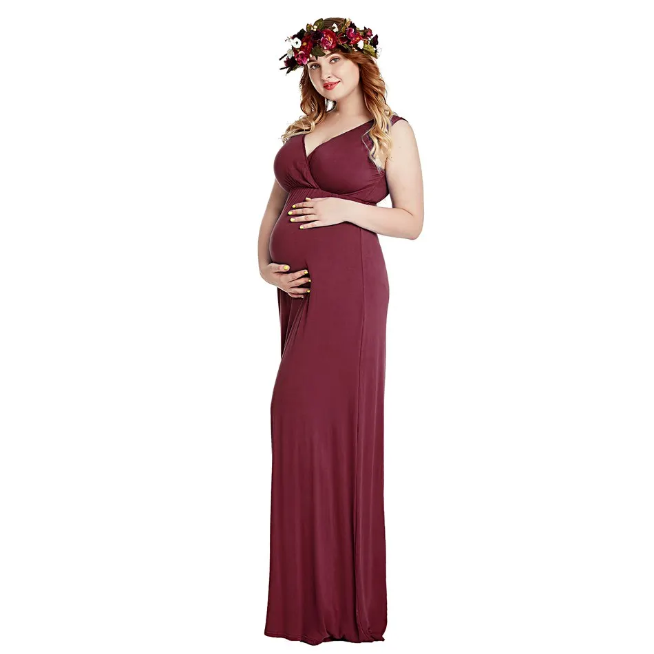 Dress 5 and Garland VOGUEON/летние платья для беременных; женские платья без рукавов с глубоким v-образным вырезом; модная одежда для беременных; вечерние платья для душа - Цвет: Dress 5 and Garland