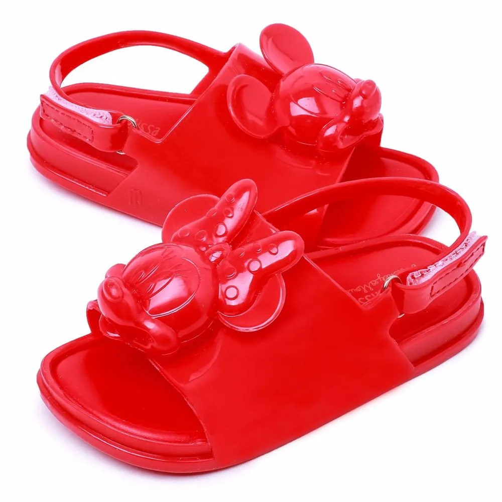 Обувь фирмы melissa 3D Микки и Минни пластиковые туфли для девочек мягкие комфортные сандалии для младенцев мальчиков и девочек сандалии пляжные сандалии