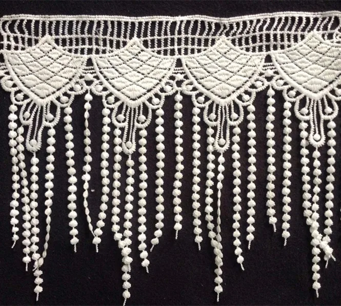 

17.5cm fringe lace trim,milk fibre polyester yarn embroidery tassel lace,XERY-RXHB0409A