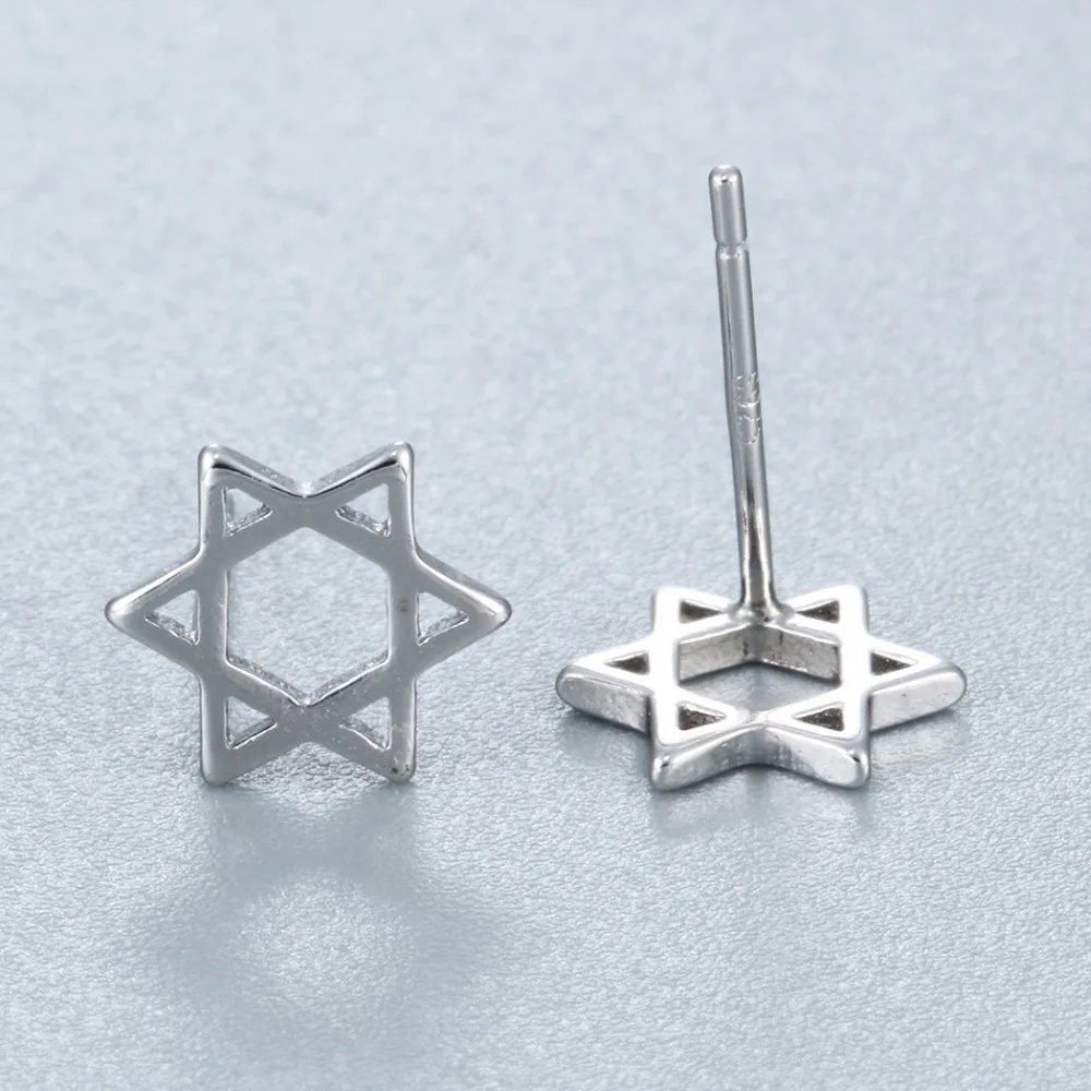 Kinitial модные Морская звезда Серьги гвоздики Звезда Давида еврейской серьги для