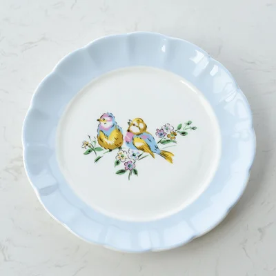 

English Bone China Salad Fruit Snack Plate Creative British Ceramics Steak Western Plate Afternoon Tea Tableware