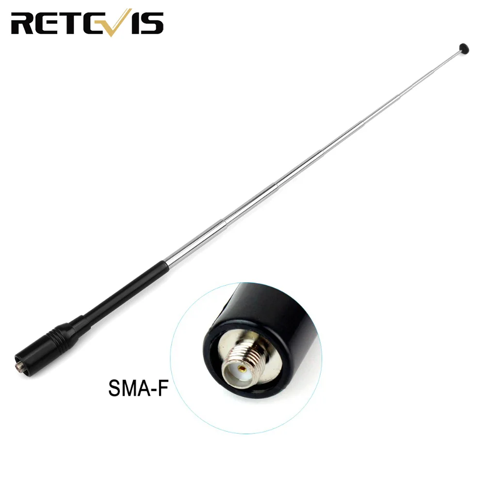 Retevis RT-773 SMA-F телескопическая антенна VHF UHF для Baofeng UV-5R Ailunce HD1 Retevis H777 RT5R RT5 Радио рация C9023A