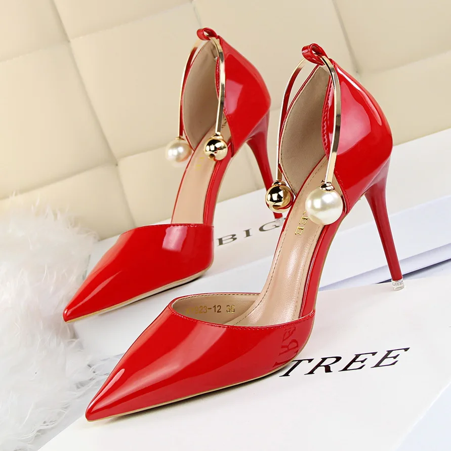 YOUKENITI/Новые пикантные туфли-лодочки женские свадебные туфли на высоком каблуке