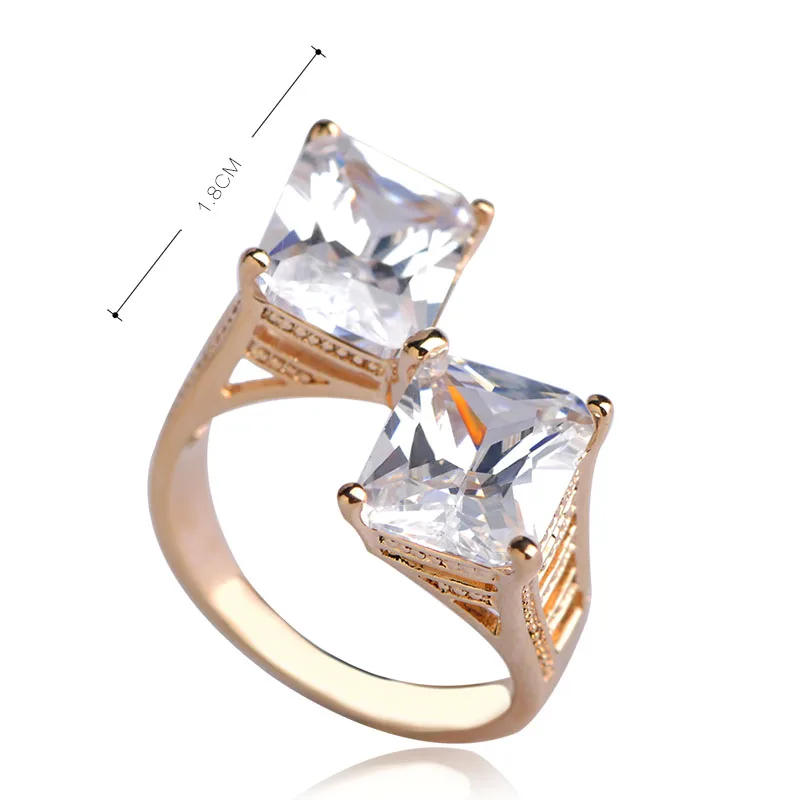 Good Luxurious Big Green Blue Wedding Rings Collar Accessories Anel Ring O Fashion Aneis Men Jewelry Brand Bijoux Ouro Plated | Украшения и