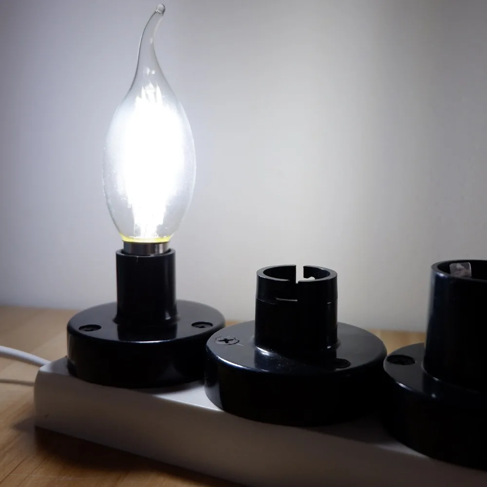 10-Pack LED E14 Edison винтовые свечи лампочки 360 градусов угол луча Модифицированная