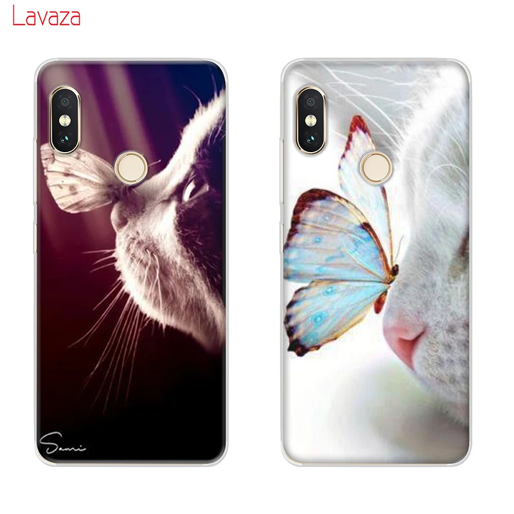 Твердый чехол для телефона Lavaza с бабочками и подставкой в виде кошачьего носа Huawei