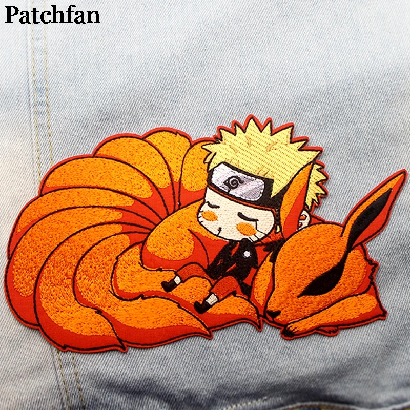 Patchfan Наруто аппликационные заплатки Сделай Сам железо на para обуви джинсы сумка рубашка одежда аксессуары наклейки в стиле панк вышитый значок A2131