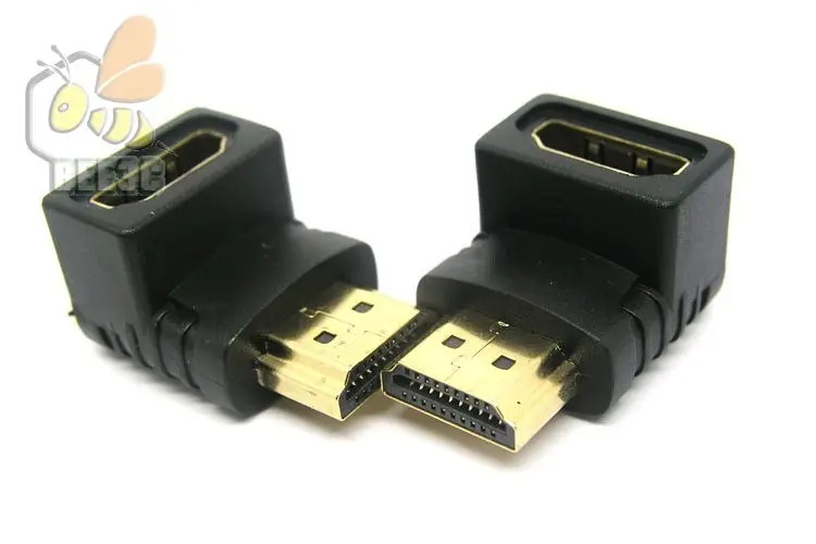 HDMI совместимая с HDTV A/A F/M 90 градусов изогнутая Угловая головка 270 угловая вилка для