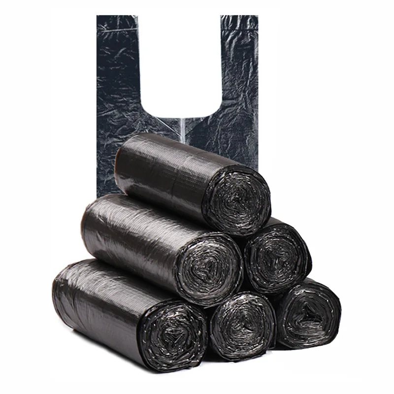 Black 100 шт./упак. 45X65 см Тип жилета одноразовые мешки для мусора высококачественные пластиковые мешки для мусора сумки для кухни - Цвет: Black