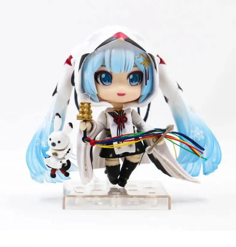 10 см аниме фигурки Хацунэ Мико Снежный журавль nendoroid Хацунэ Мику фигурка Коллекция Модель игрушки для детей подарки на день рождения