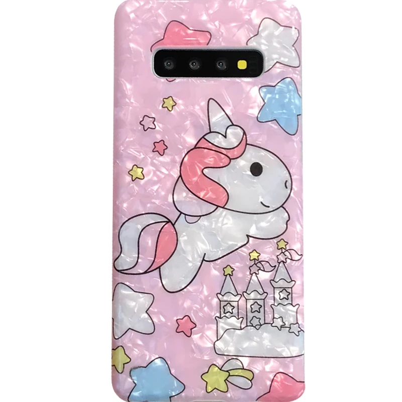 Мягкие чехлы YHBBCASES с мультяшным милым единорогом для Samsung Note 10 Plus 8 9 Galaxy S10 5G S8 S9