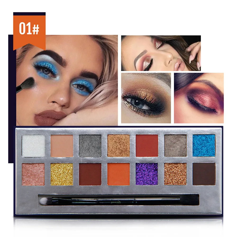 Новые модные тени для век Palette14 цветные водонепроницаемые порошковые матовые