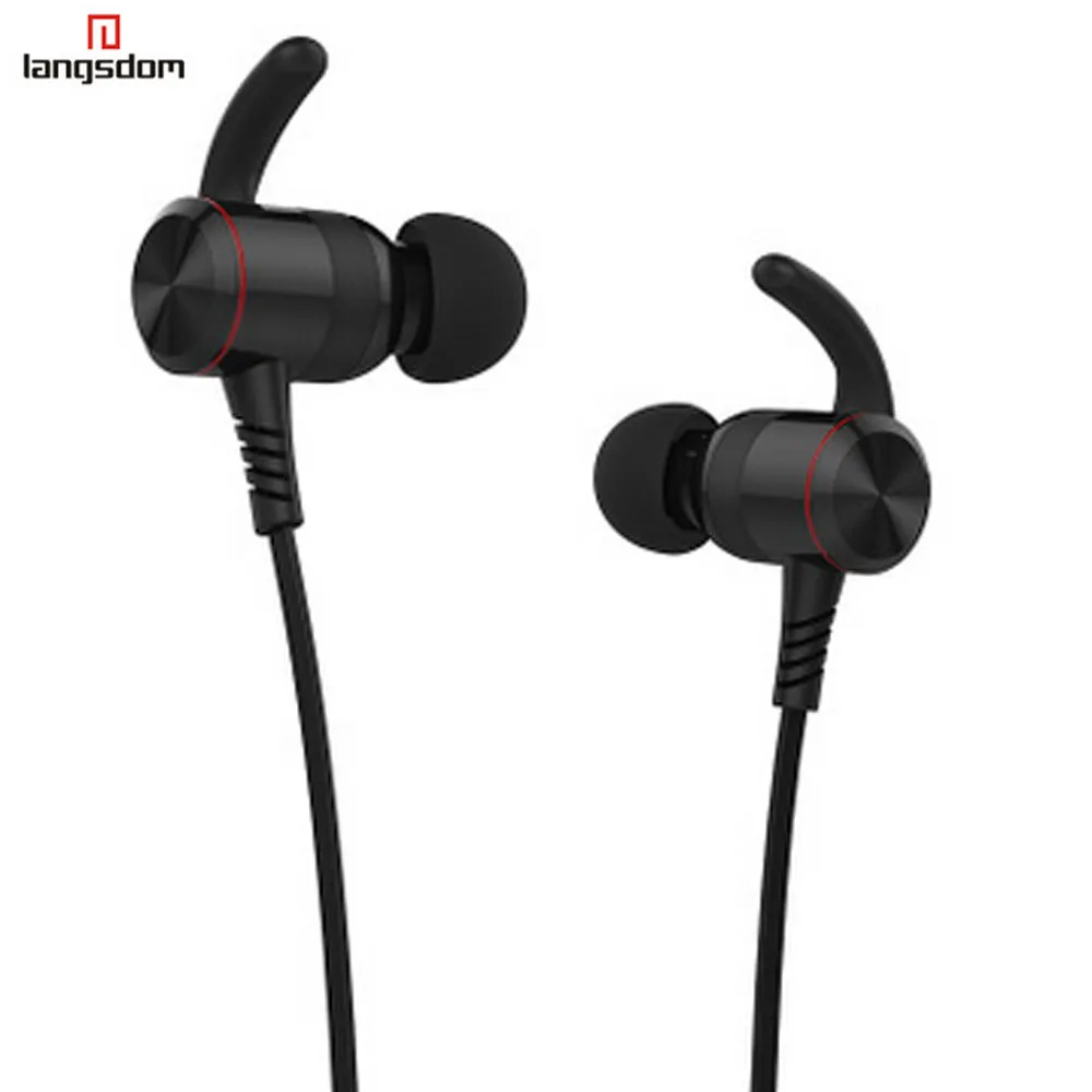 Langsdom беспроводные bluetooth наушники v4.0 handfree вкладыши шея передав с микрофоном спорт