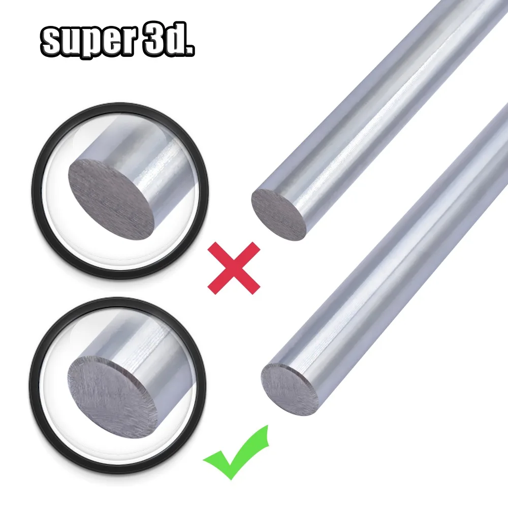 3D-принтеры Запчасти линейный Гладкий стержень вала OD12mm Length200/300/339/400/439/500 мм хромированной нержавеющей Сталь фрезерный станок с ЧПУ