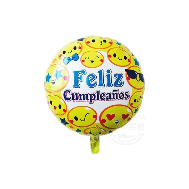style-13 10 шт./лот 18 дюймов Feliz cumpleanos испанский день рождения шары Круглый майлар баллон гелия С Днем Рождения вечерние воздушные шары - Цвет: style-13