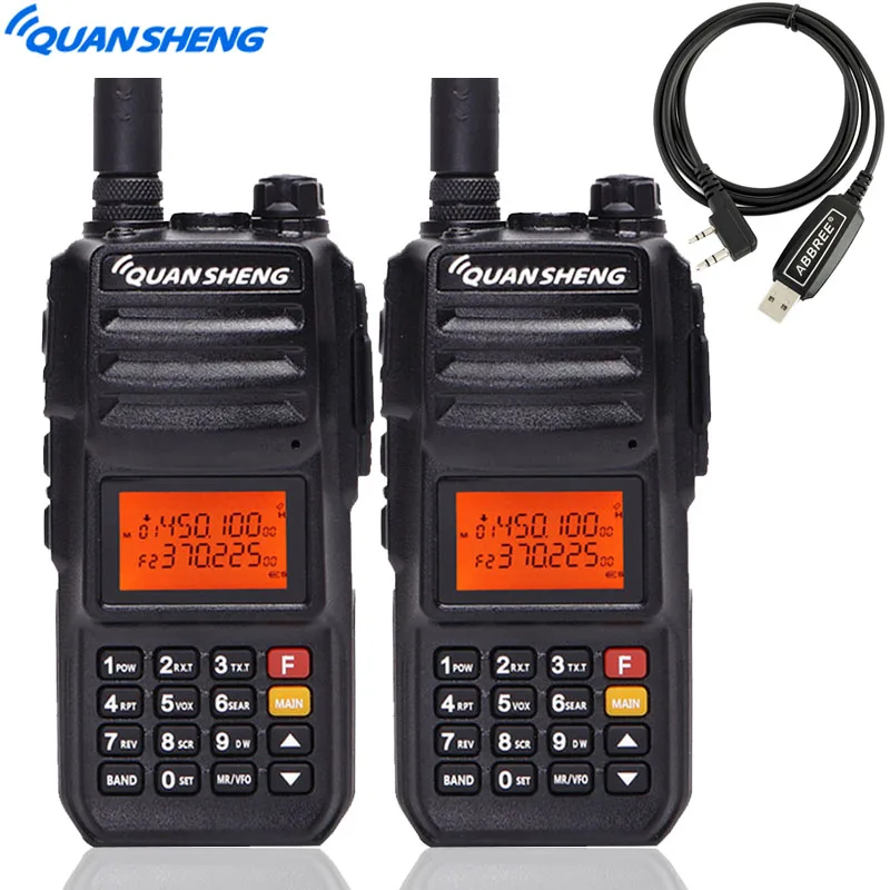 2 шт. портативная Двухдиапазонная рация QuanSheng 10 Вт 4000 мАч|Рации| |